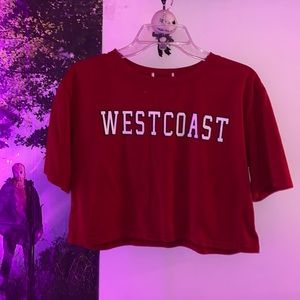 Brady Melville Westcoast semi cropped loose tee shirt